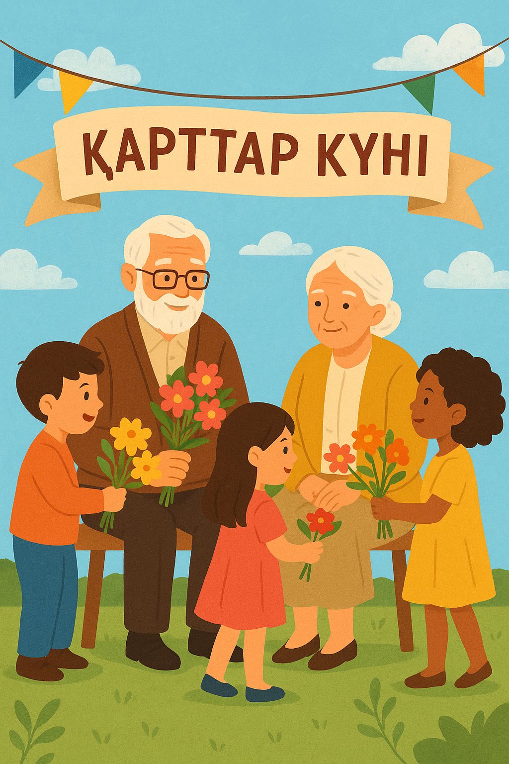 1-ші қазан Қарттар күні құтты болсын!!!Қадірлі ардагерлер! Қарттар күні мерекесімен шын жүректен құттықтаймыз! Сіздердің еңбектеріңіз бен өмірлік тәжірибелеріңіз – біз үшін баға жетпес қазына.Дендеріңіз сау, жүздеріңіз жарқын болсы!